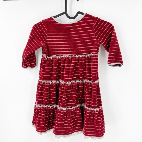 ✅ Hanna Andersson Velour Tutu Twirl Dress-100/4-Cranberry - Picture 3 of 7